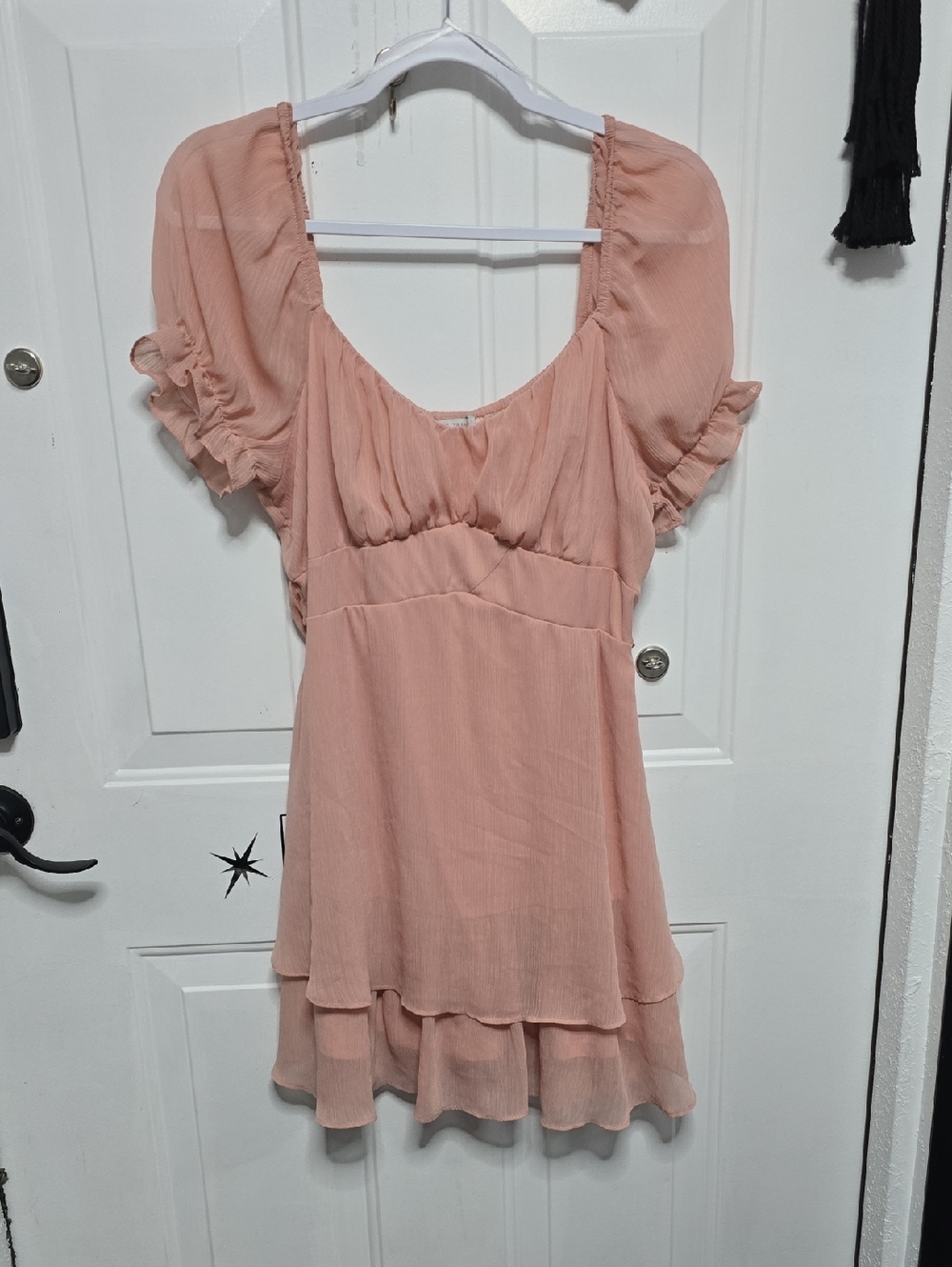 Love Tree Blush Pink Ruffle Mini Dress